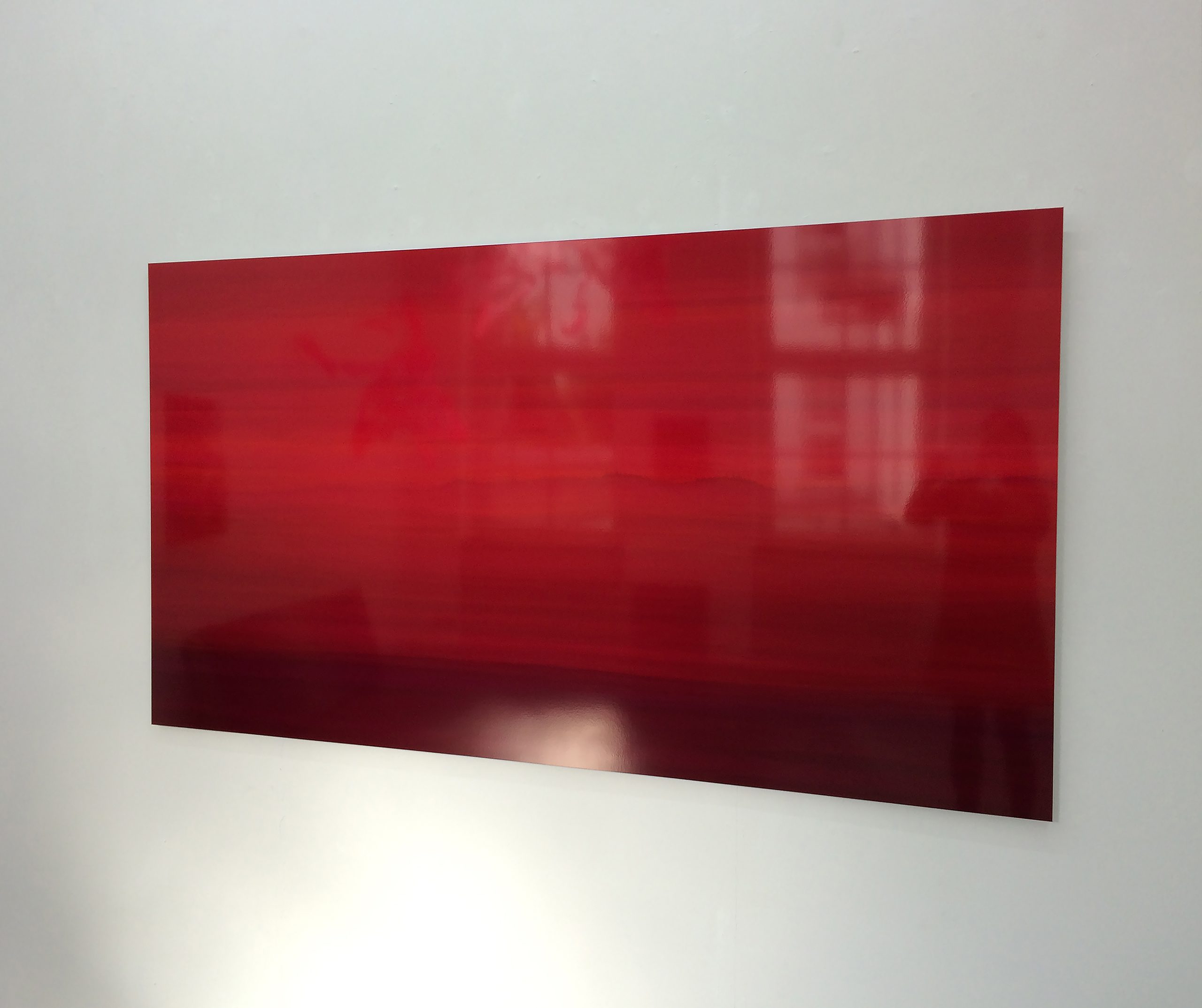 Reds #17, 2016, pigment colours, photographic paper, Dibond, 100 x 200