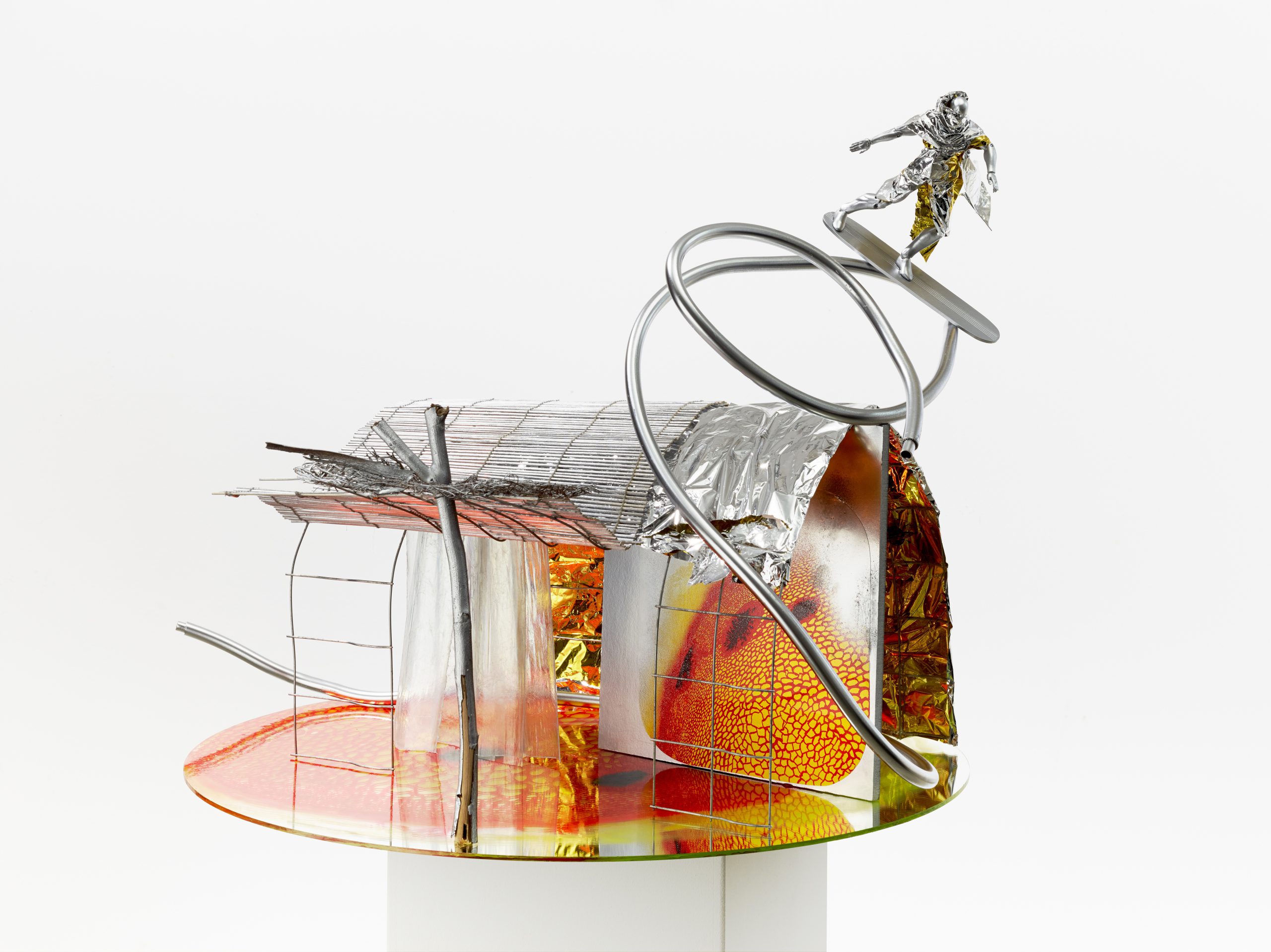 Silver Surfers Reise #1, Die Flucht, 2014, mixed media, 69 x 83x 60 cm