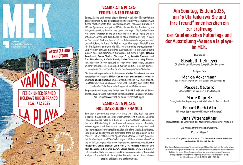 Vamos a la playa, MEK, Berlin, 2025