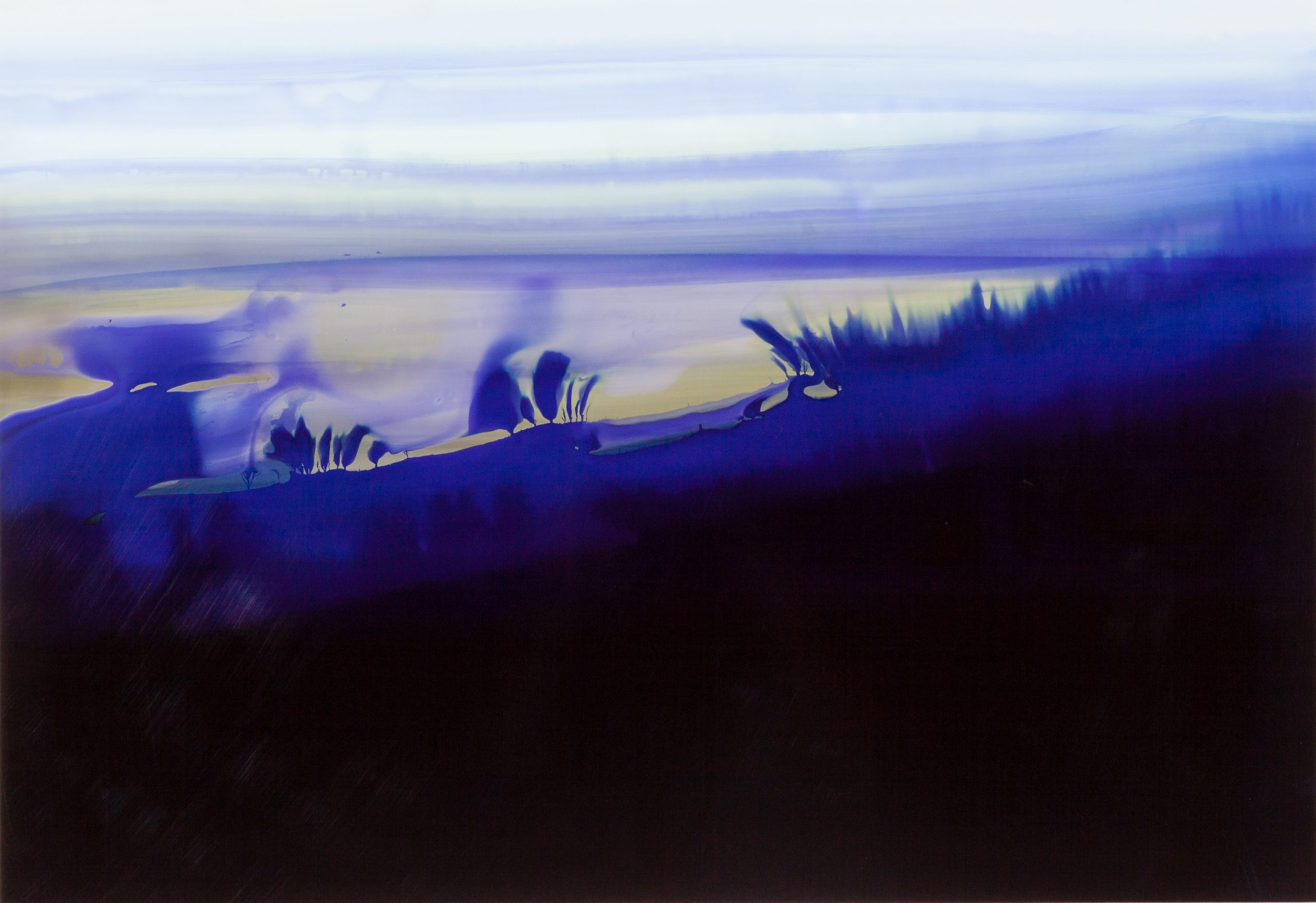 Landscape Blue #2, 2016, pigment colours, photographic paper, Dibond, 55 x 80 cm