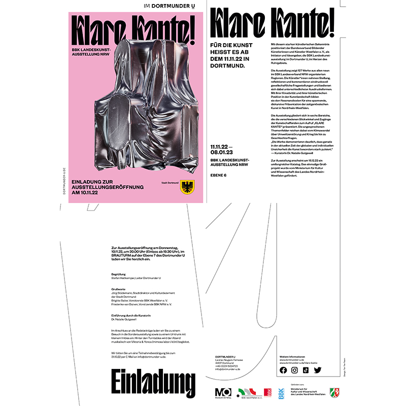 Klare Kante, BBK Landeskunstausstellung, Dortmunder U, 2022