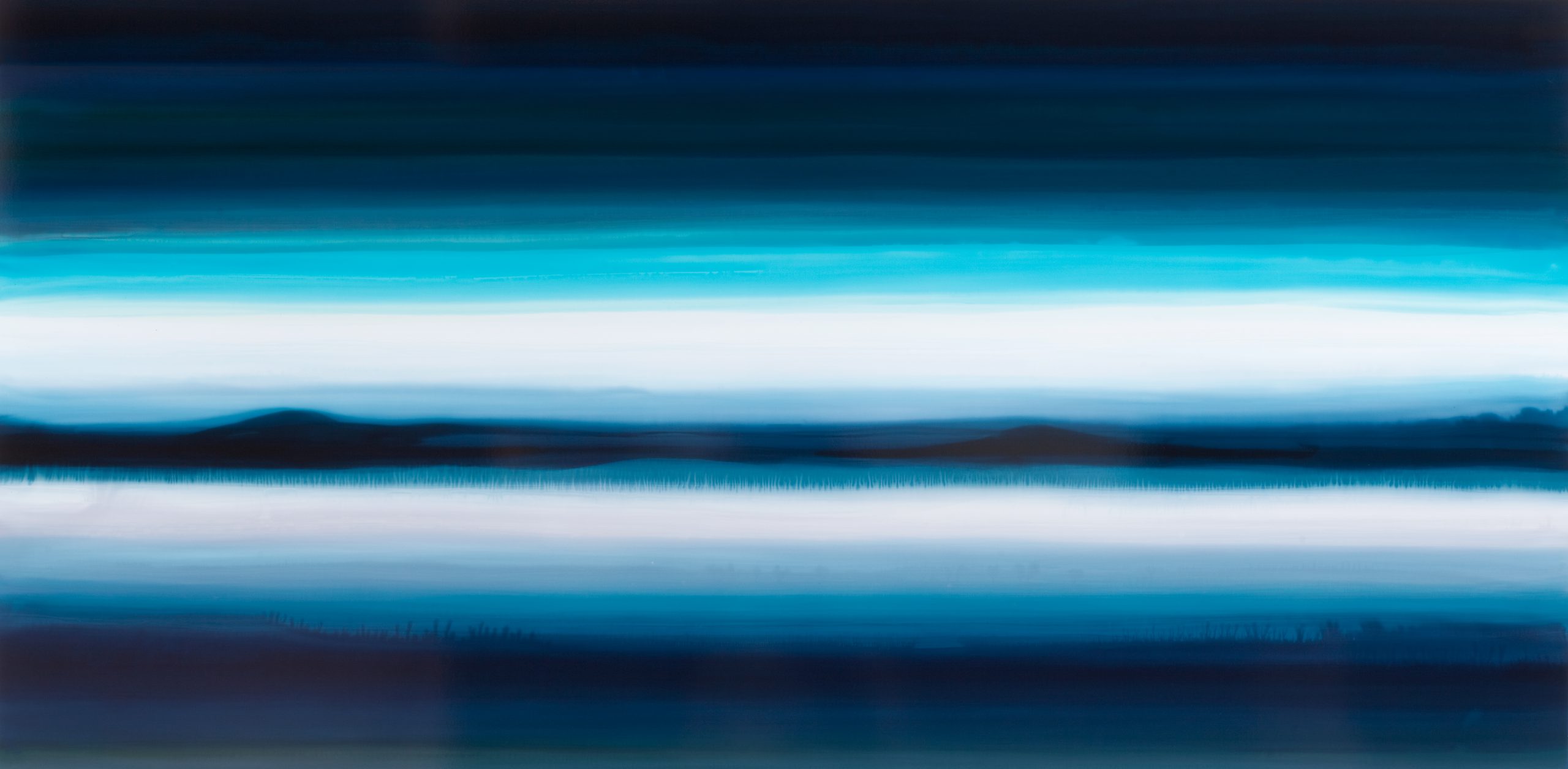 Aqua Slate, 2011, pigment colours, photographic paper, Dibond, 123 x 250 cm