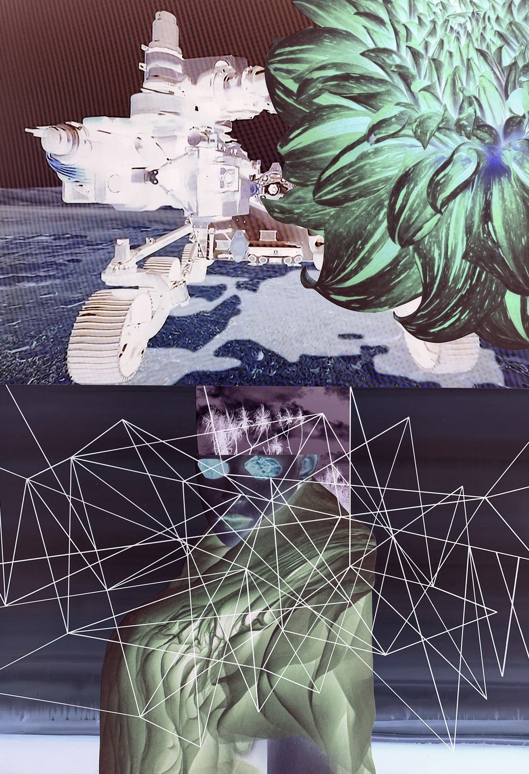 The Simulation Game #7, 2021/2024, collage, pigment print, 50 x 35 cm